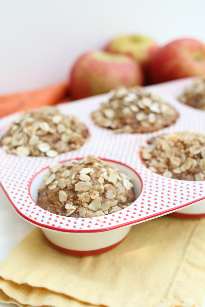 Apple Carrot Muffins with Streusel Topping