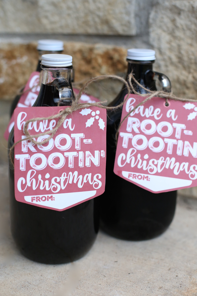 Homemade Root Beer Neighbor Christmas Gift