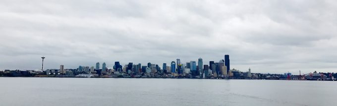 Seattle skyline from ferry